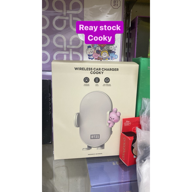 BTS BT21 Minini Car Fast Wireless Charger Official Linefriends