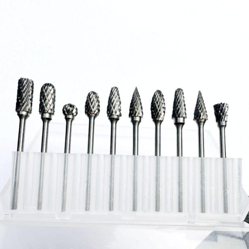 10pcs mata bor tuner 2.3x6x48mm tungsten carbide burr mata tuner kerok as kecil
