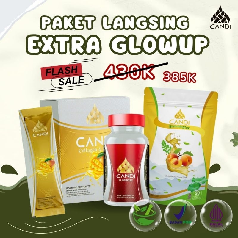 CANDI PAKET EXTRA SLIMGLOWUP | PELANGSING HERBAL | PELANGSING BUSUI