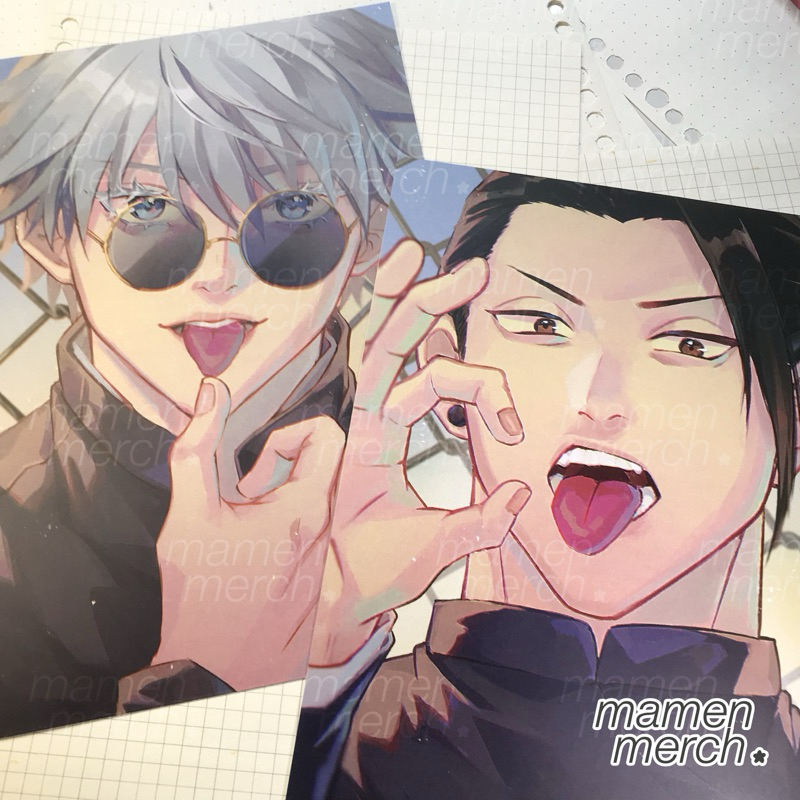 Jujutsu Kaisen Artprint Gojo Geto BY MAMENMERCH