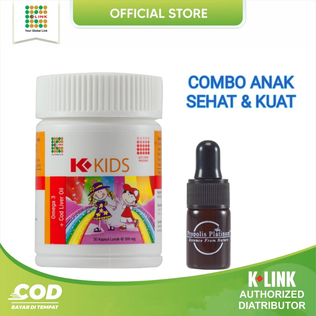 suplemen untuk anak k kids omega kids minyak ikan propolis platinum original k link