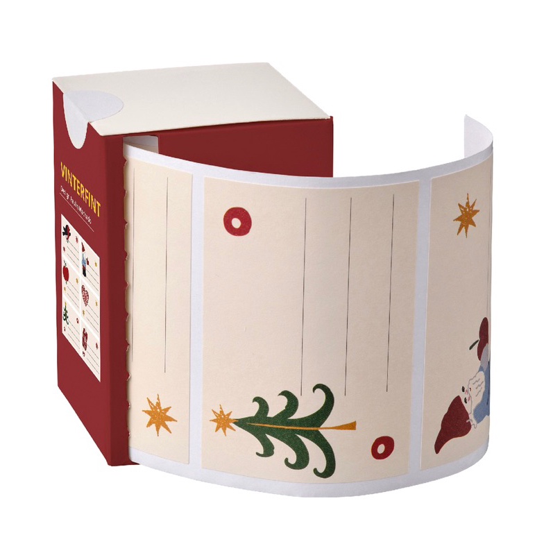 

EKSKLUSIF Vinterfint stiker pola sinterklas putih pudar 5 pc stiker ucapan kartu ucapan