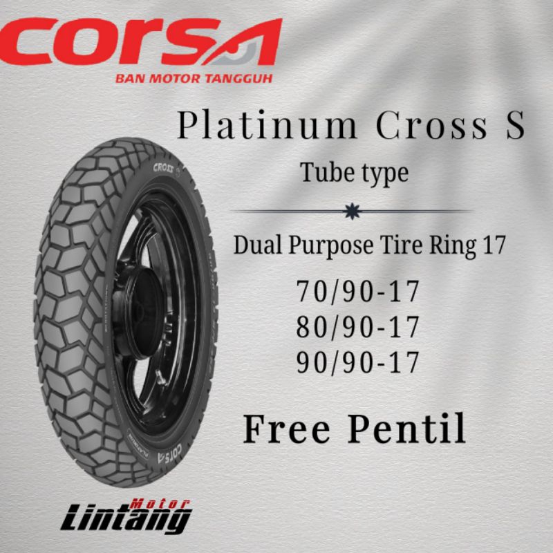 Ban motor semi krosd ring 17 Corsa Cross S Ring 17 Tubeless Corsa Cross S 70/90-17 80/90-17 90/90-17