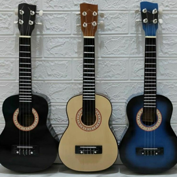 gitar ukulele gitar kecil mainan alat musik anak gitar ukulele bahan kayu  pvc