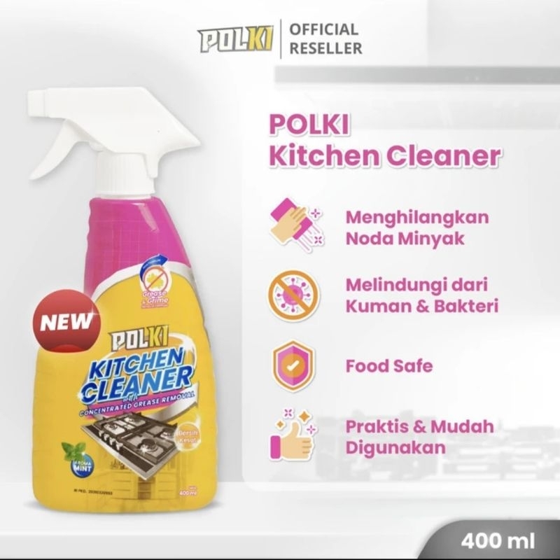 POLKI KITCHEN CLEANER 400ML / POLKI PEMBERSIH MINYAK DAPUR / POLKI PEMBERSIH DAPUR