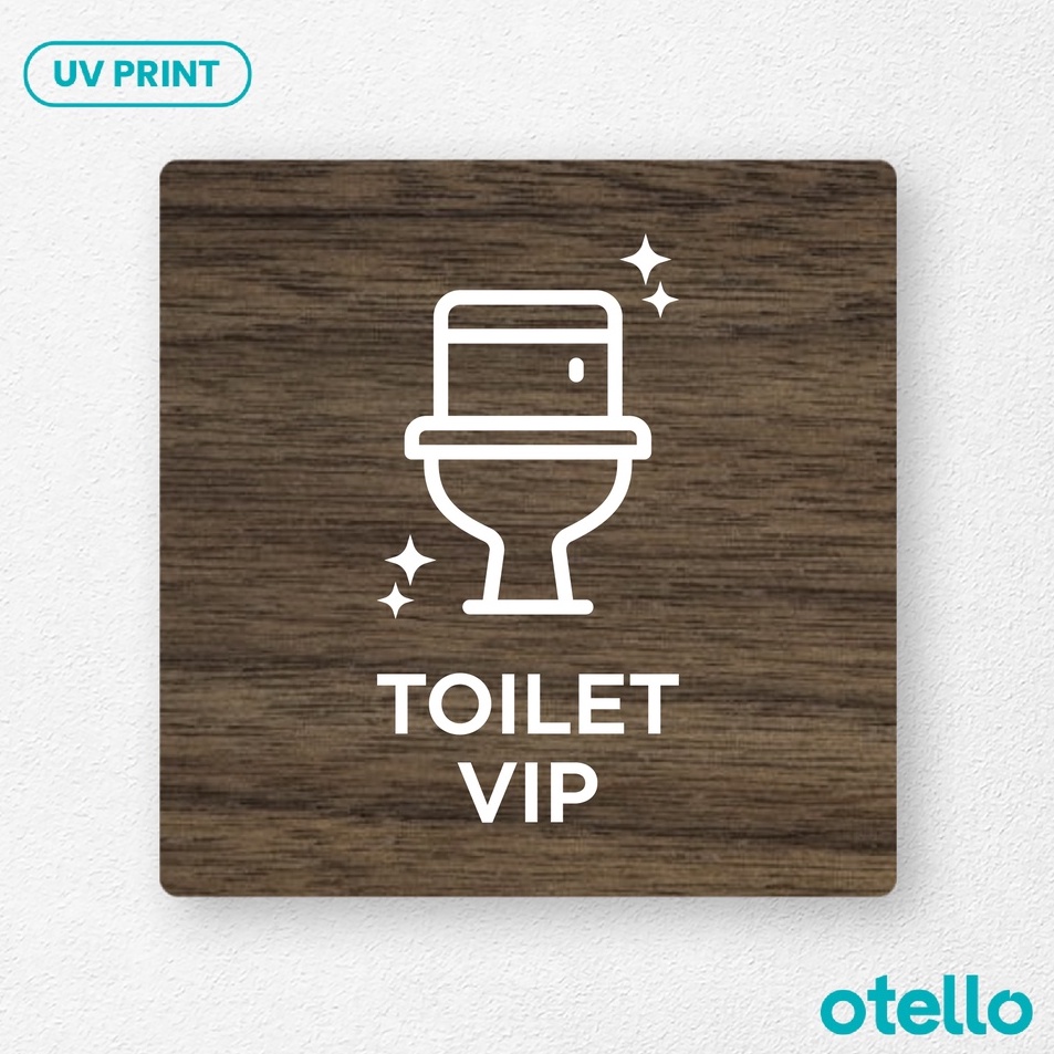 

Signage Toilet VIP Boss Sign Board Kayu Wooden Papan Nama Restroom WC Label Ruangan Sticker Tempel Rustic Modern