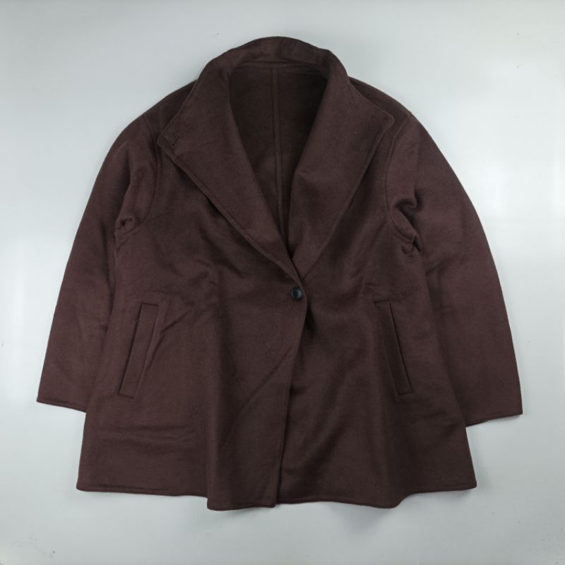 Uniqlo wool winter coat wanita 0123