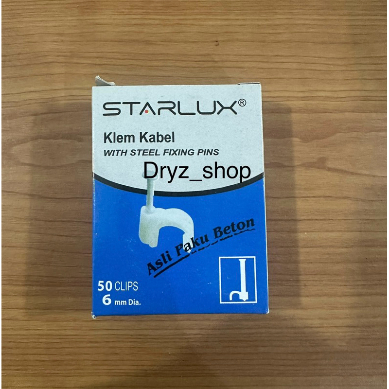 Klem kabel paku beton 6mm / klem paki beton asli / klem kabel starlux