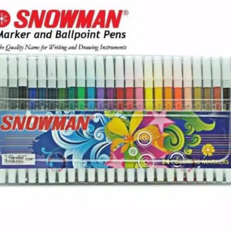 

Grosir Spidol Snowman Kecil 24 Warna 1set