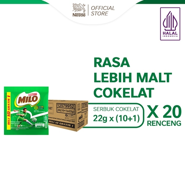 MILO ACTIV-GO Susu Coklat Karton Isi 20 renceng | Susu Milo 1 Dus