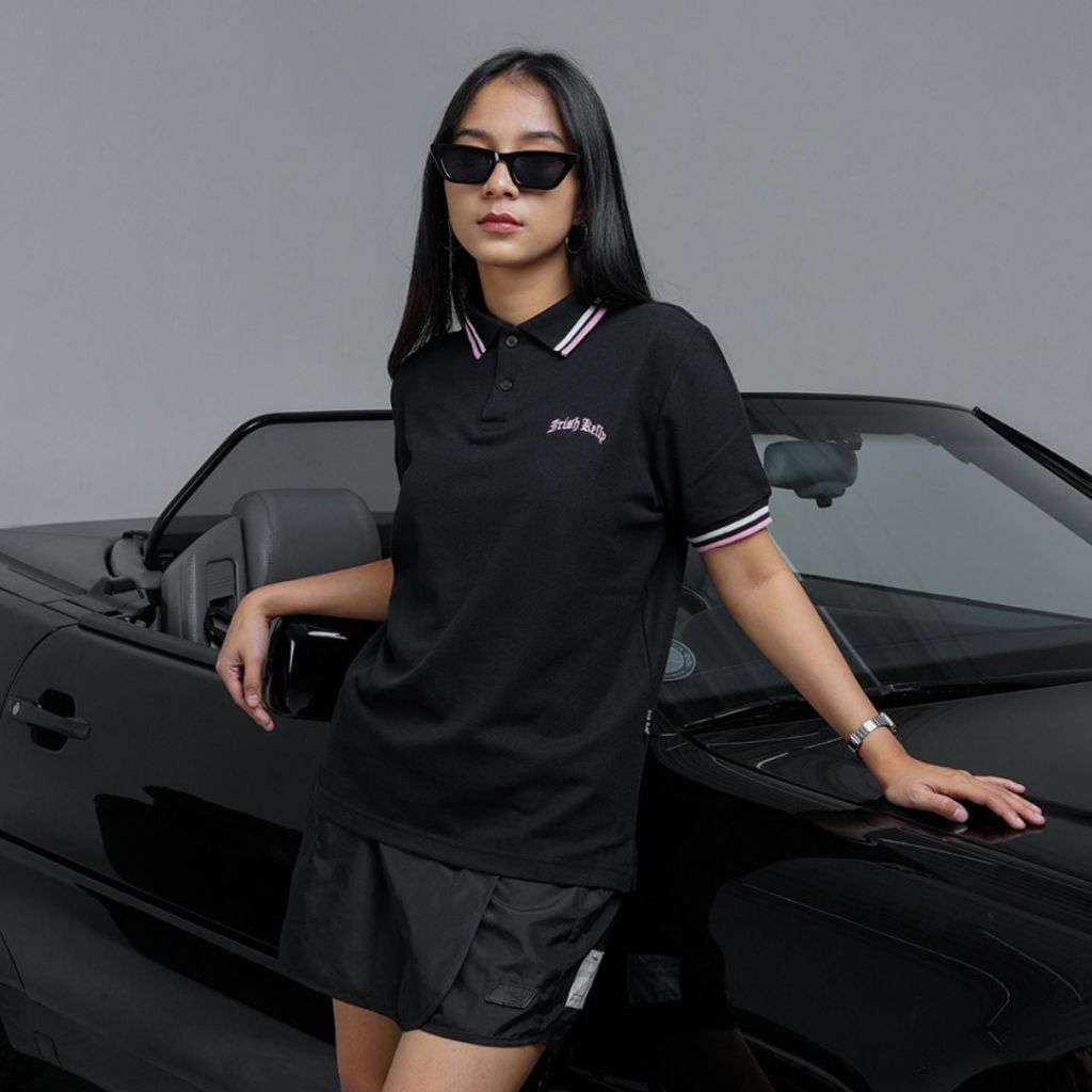 IRISH KELLY Polo Shirt Dustyrose Black
