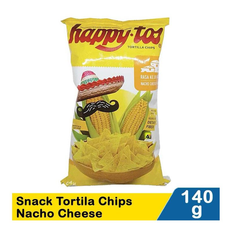 

Happytos Snack Tortilla Chips Nacho Cheese 140g