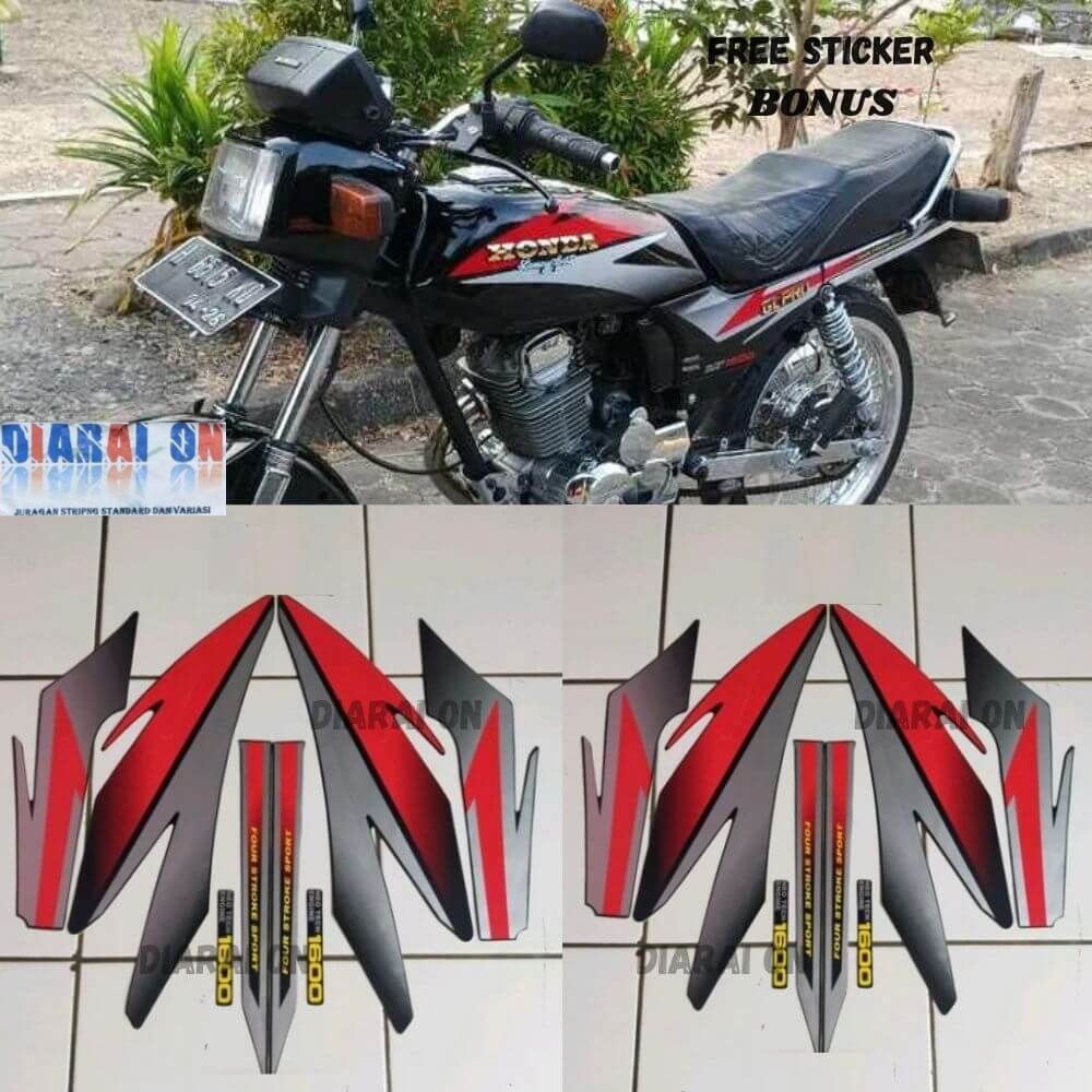 Striping Stiker Honda GL Pro 1996 GL Pro 96 NeoTech Merah Murah