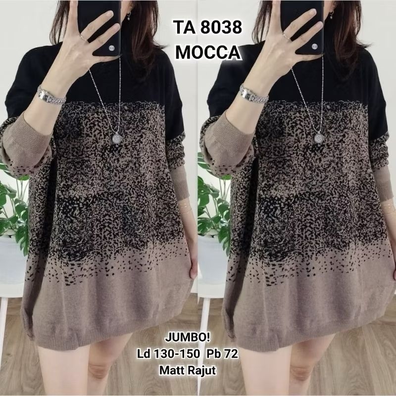 BLOUSE JUMBO WANITA LD 130-150 SIZE XXXL RAJUT PREMIUM MOTIF TERBARU PAKAIAN WANITA BAJU ATASAN OVER