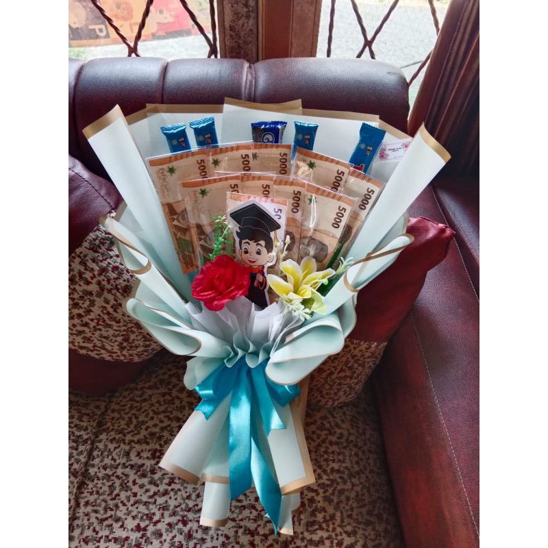 bouquet uang dan  snack