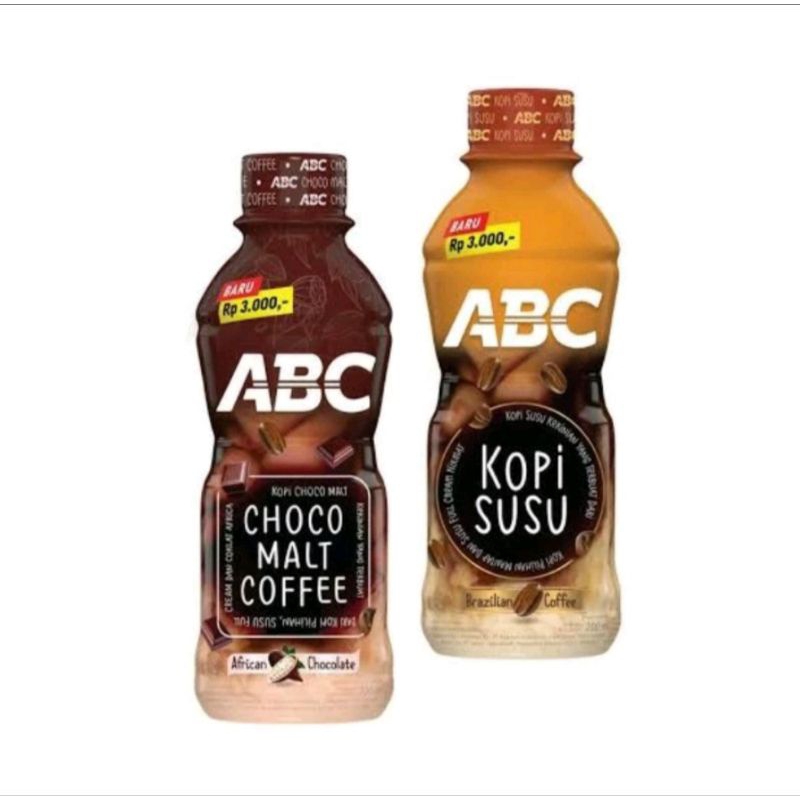 

KOPI ABC SUSU & CHOCO MALT COFFEE KEMASAN BOTOL 200ML