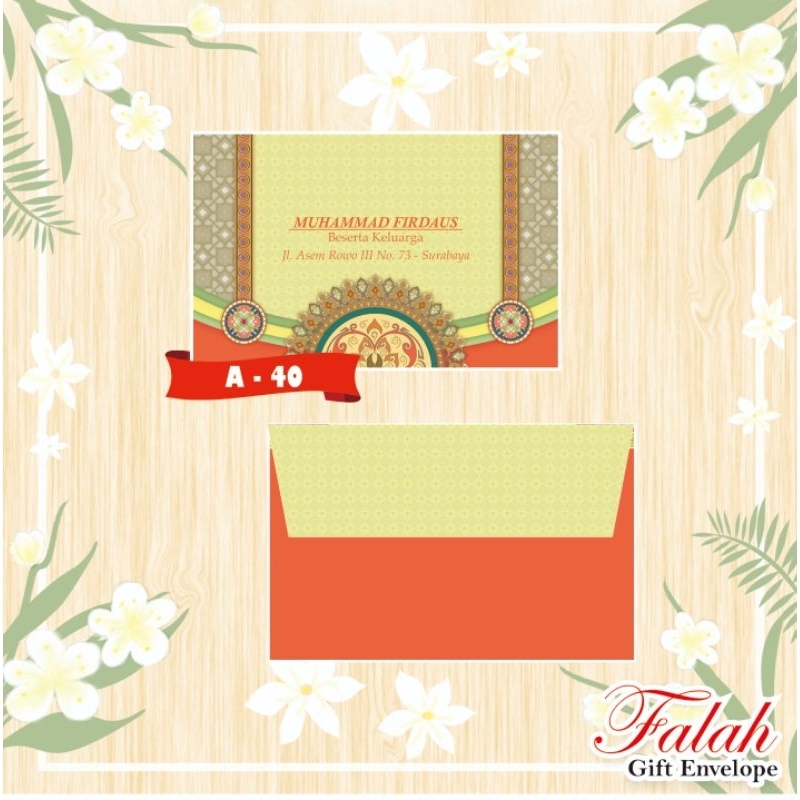 

Amplop Falah A 40 Harga Murah Isi 50 Lembar ( Belum Termasuk Cetak )