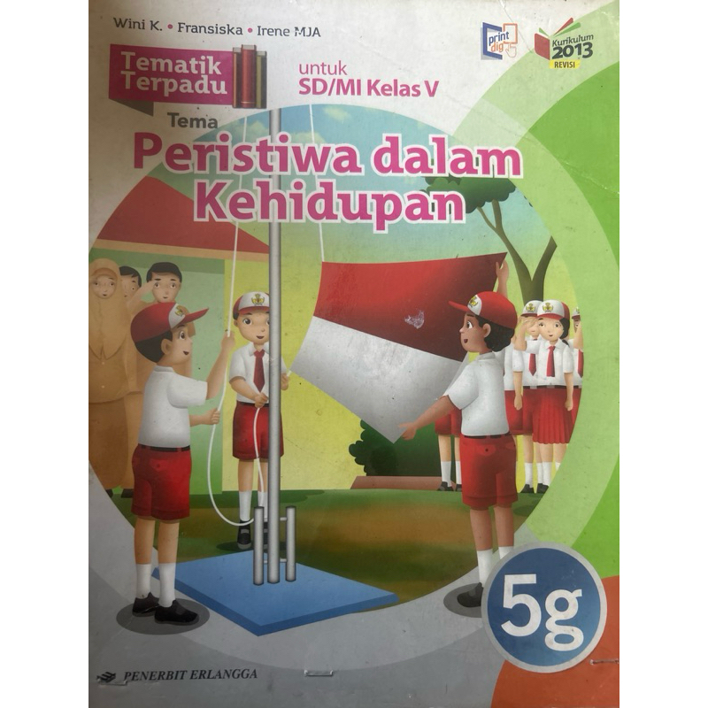 Buku paket Tematik kelas 5g bekas murah