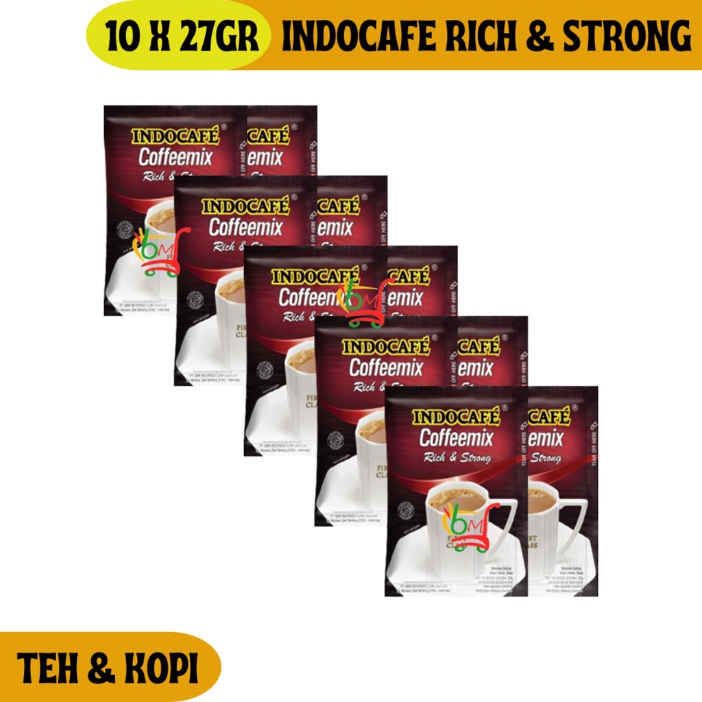 

Indocafe Coffemix Rich & Strong Kemasan Renceng 10 Sachet