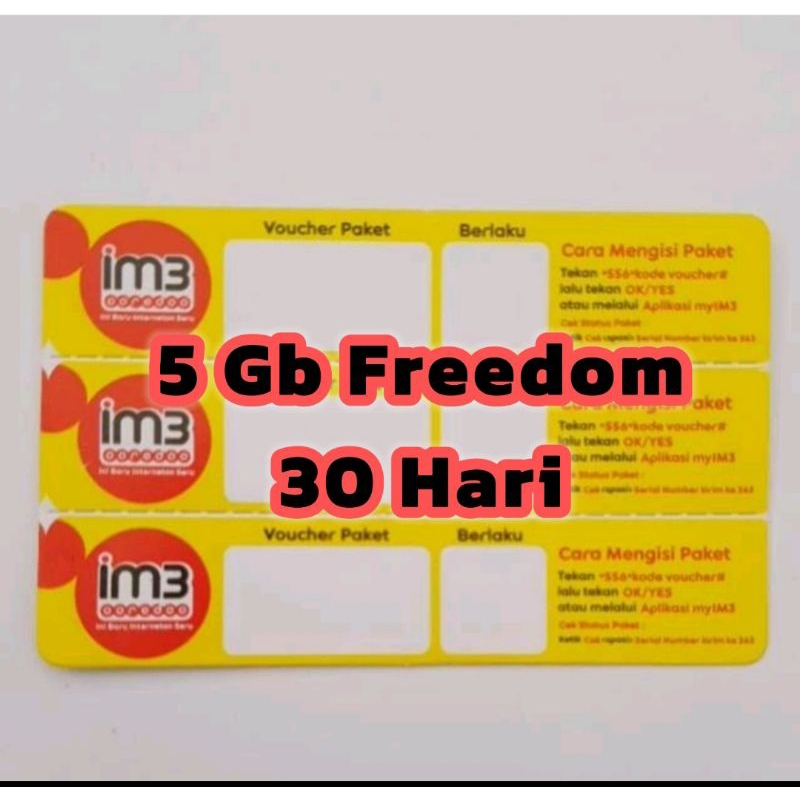 Voucher indosat 5 gb 30 hari