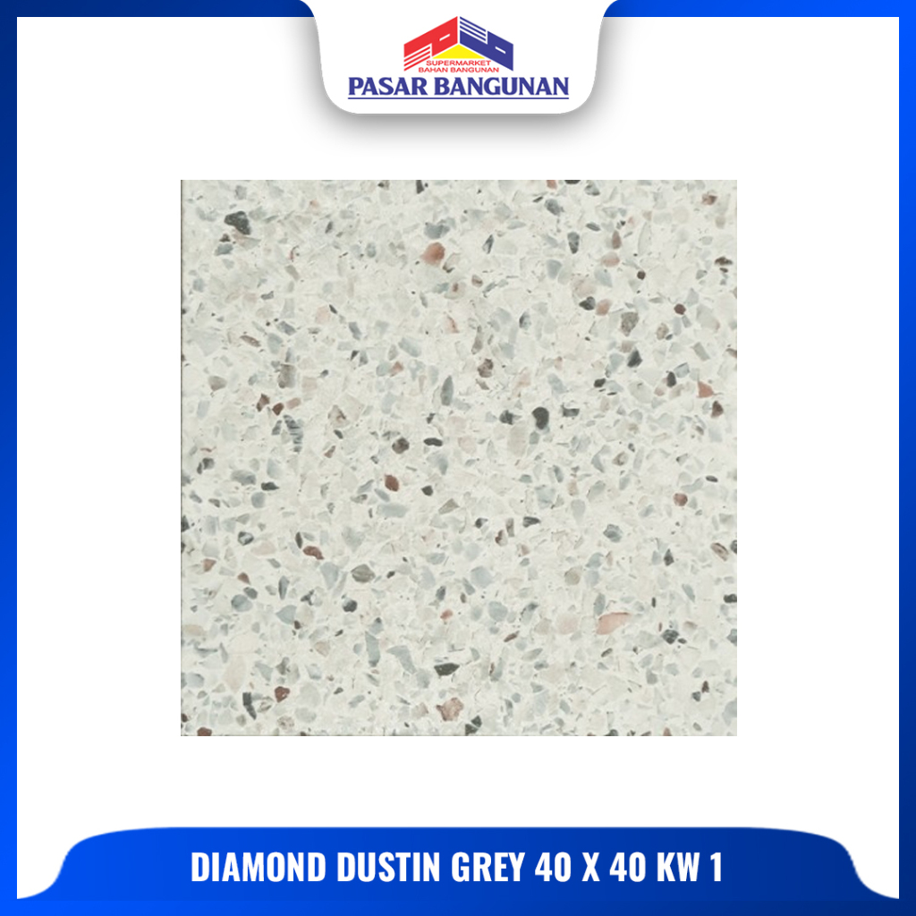Keramik Lantai Matt Diamond Dustin Grey 40x40 KW 1