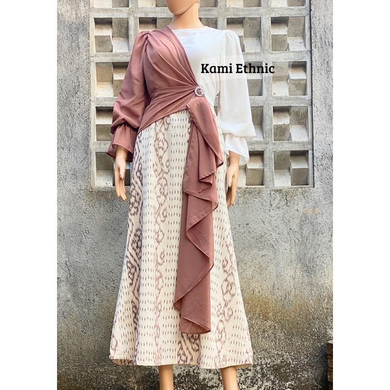 Dress tenun - dress tenun ikat jepara - dress tenun terbaru - dress tenun wanita - dress tenun coupl