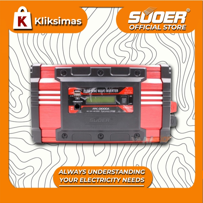 SUOER INVERTER FPC-D 1000 WATT PURE SINE WAVE