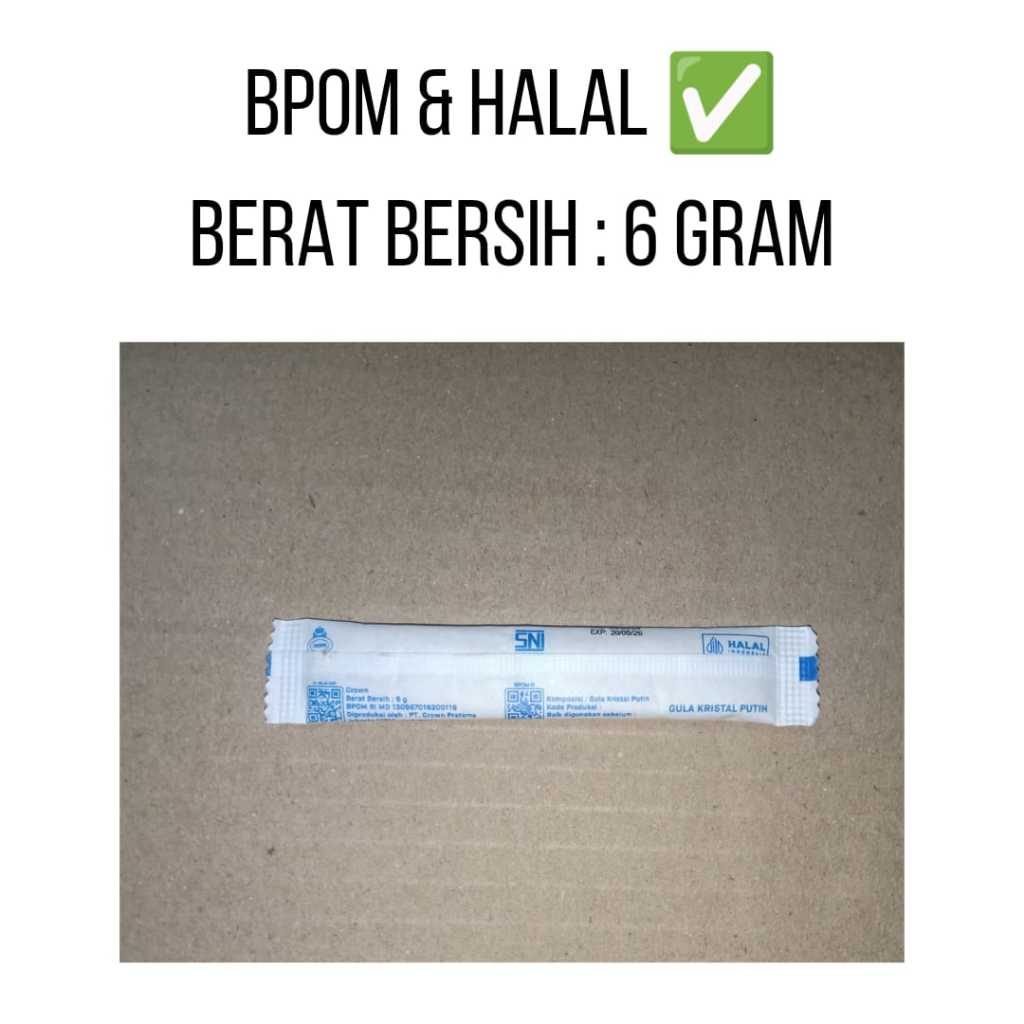 

( GROSIR ) WHITE SUGAR / GULA STICK / GULA PUTIH STICK - JNE ONLY
