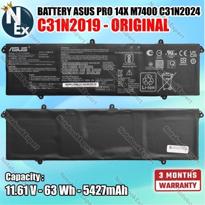 Baterai Battery Asus Vivobook Pro 14X OLED M7400 C31N2019 Original