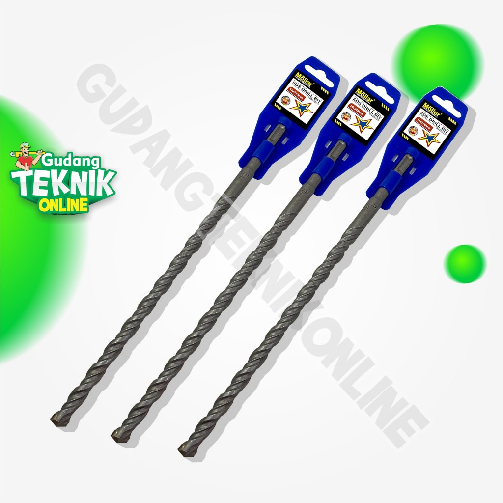 Mata Bor Tembok SDS 8mm 10mm 12mm 14mm  310mm MOLLAR / Mata Bor Beton 8 10 12 14 mm 8x310mm 10x310mm