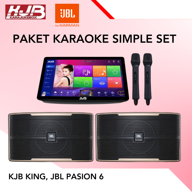 PAKET KARAOKE SIMPLE SET JBL PASION 6 KARAOKE SPEAKER KJB KING TOUCHSCREEN KARAOKE PLAYER