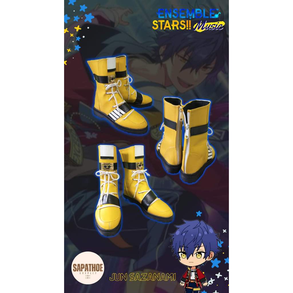 Jun Sazanami -  Ensemble Stars - Sepatu - Pria - Laki-laki - Cosplay - sapathoecosplay