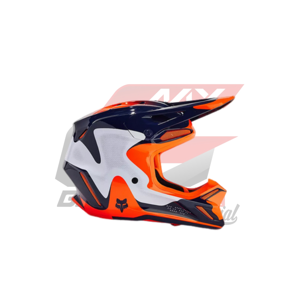 HELM FOX V3 REVISE HELMET - NAVY ORANGE