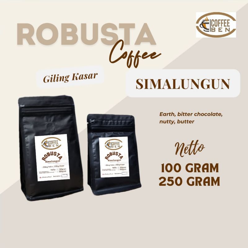 

Coffeeben Kopi Robusta Simalungun Kopi Bubuk Giling Kasar