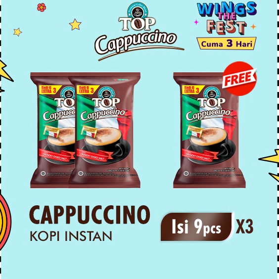 

dh Dijual Top Coffee Kopi Instan Cappucino Pack 25 gr isi 6 3 pcs x3 F33
