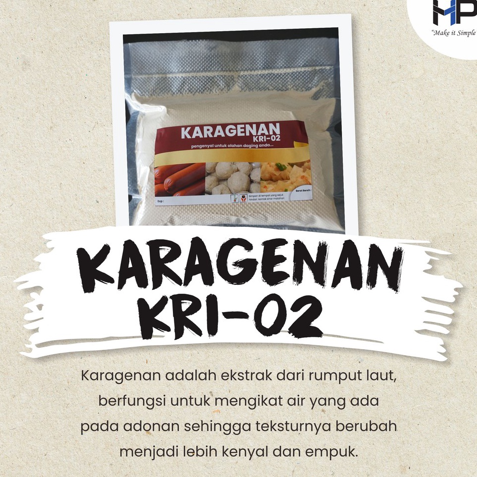 

Ready Stok Carrageenan Karagenan KRI 2 Tepung pengenyal baksopentolsosisnuggetpempekotakotak 2g S4