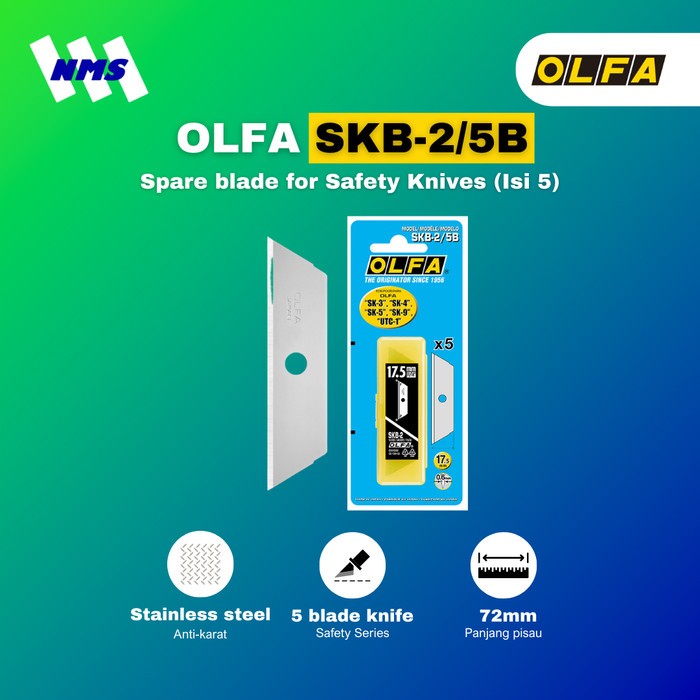 

Refil Pisau OLFA SKB-2/5B Spare Blade for SK Safety Cutter Original