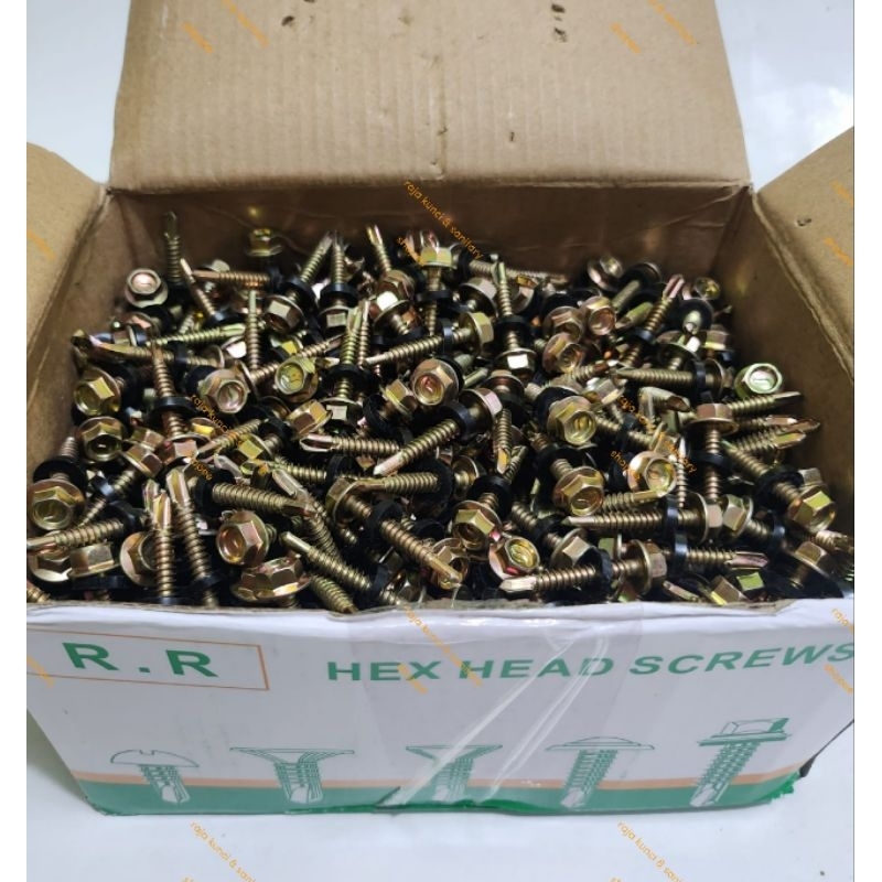 Baut Roofing 12 × 25 RR / Baut Roofing 12 × 25 / Baut Roofing Kuning 2,5 cm