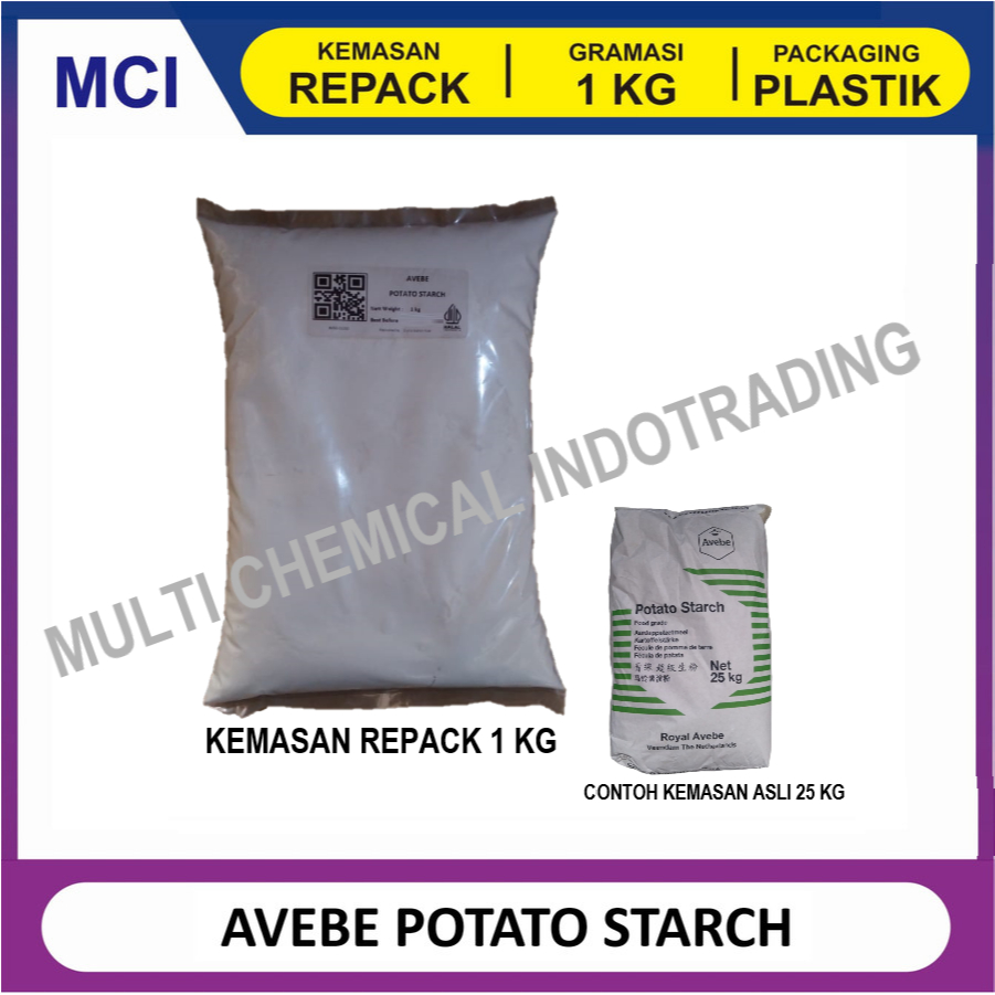 

AVEBE POTATO STARCH ex. HOLLAND. PATI KENTANG FOOD GRADE. 1 kg