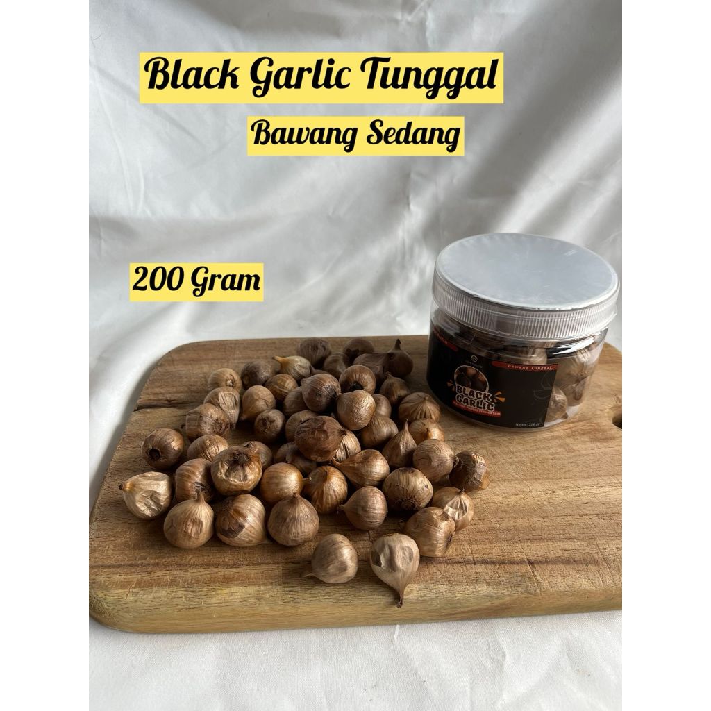 

BLACK GARLIC TUNGGAL SEDANG 200 GRAM BAWANG HITAM FERMENTASI