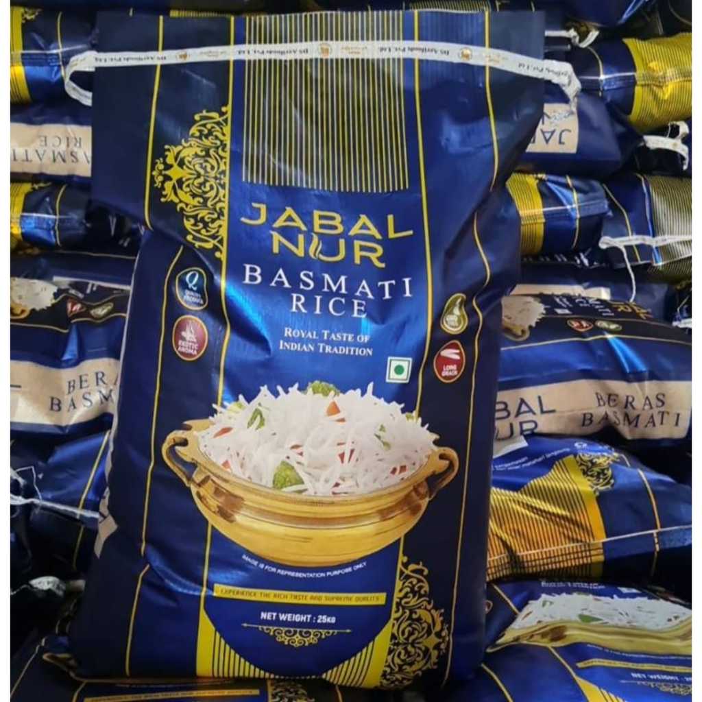 

Basmati JABAL NUR 10 kg Kemasan repack - New Packaging - Basmati Sella 1121