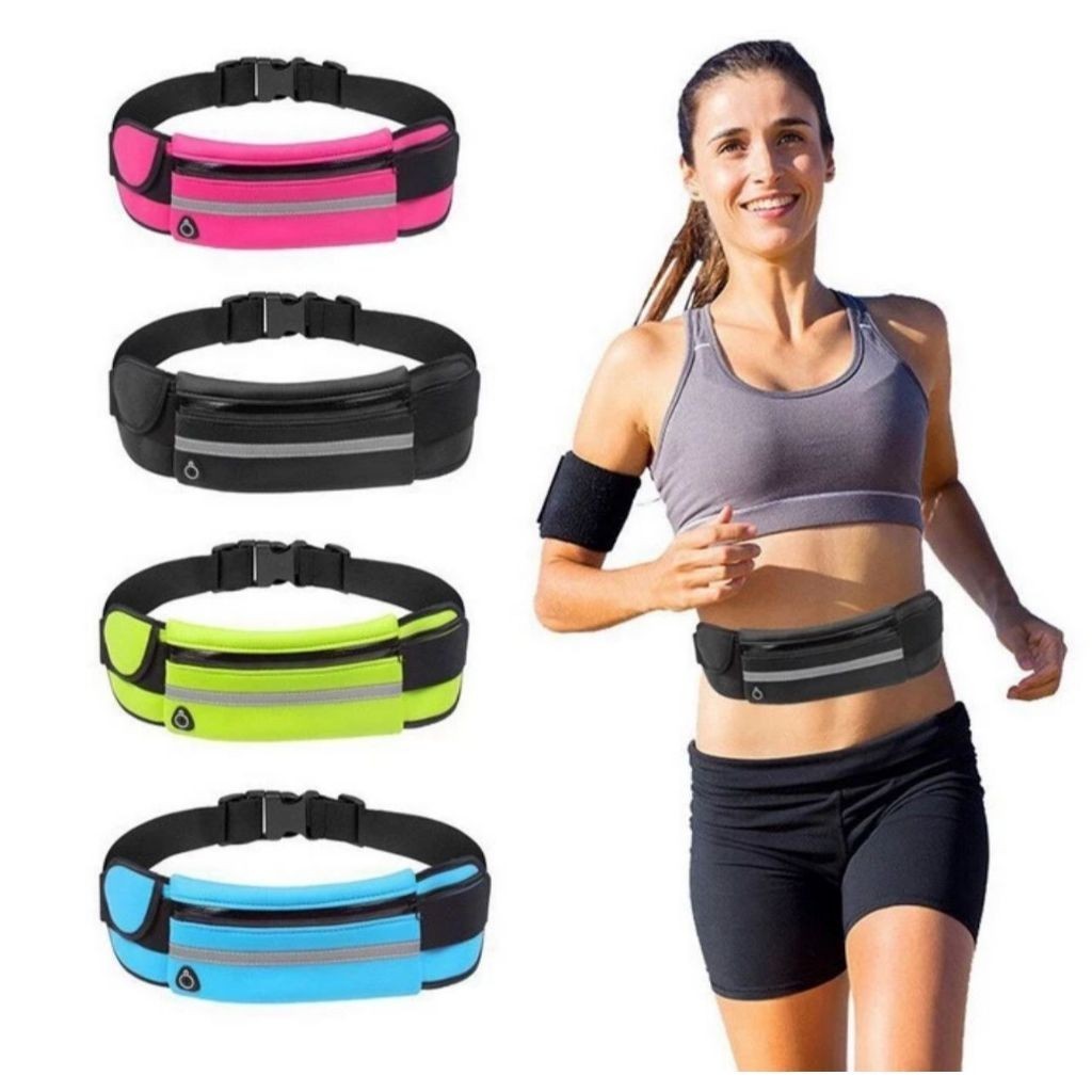 original tas pinggang waterprof tas olahraga lari sepeda running cewek cowok