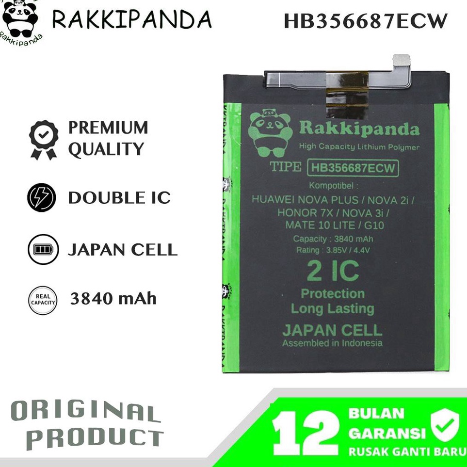 RakkiPanda  HB356687ECW Nova PlusNova 2 PlusNova 2INova 3IHonor 7XMate 1 LiteG1P3 Lite Batre Batrai 