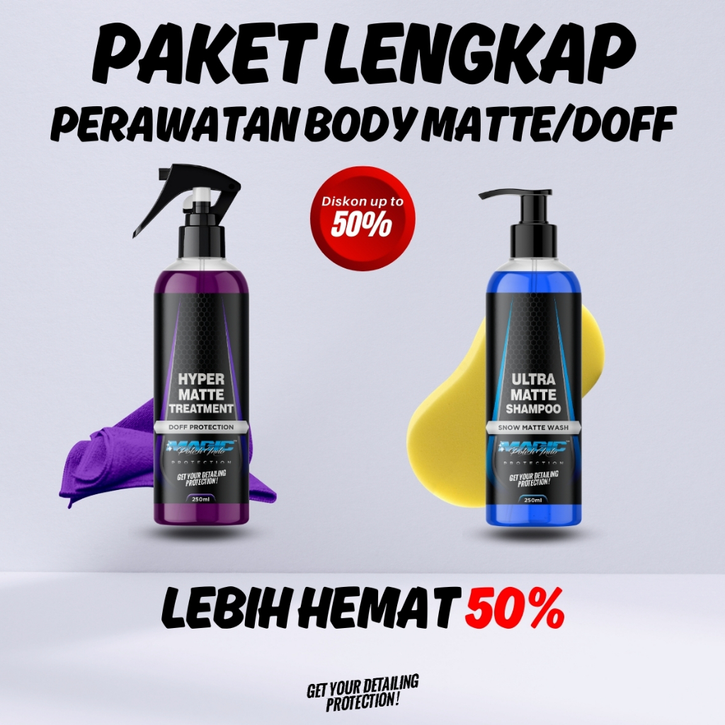 PAKET LENGKAP Perawatan Body Matte Doff Ultra Shampoo Shampo dopp mate Pengkilap Cairan Pelindung Pe