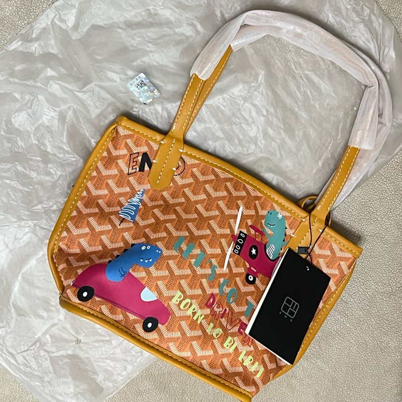 Goyard goy gyd tote mini anjou Emo in yellow NEW / tas wanita tote mini kuning emo dino