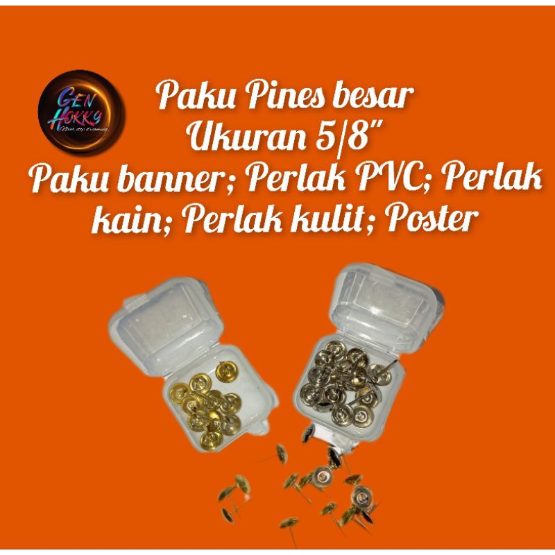 Paku Pines besar 5/8" kuning dan Putih