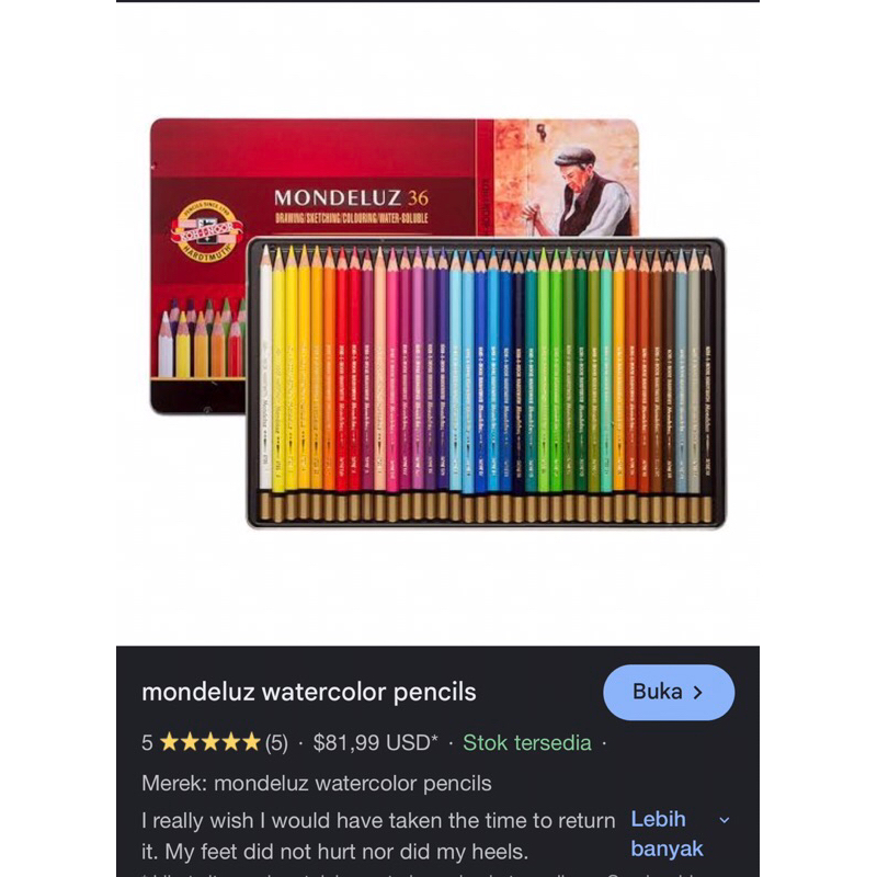 

Mondeluz Watercolor Pencils 36