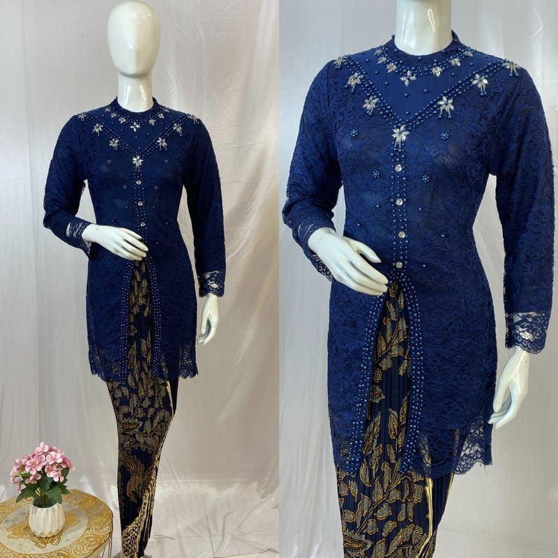 Atasan Kebaya Tunik Brokat Modern Kebaya Payet Baju Kondangan Mewah