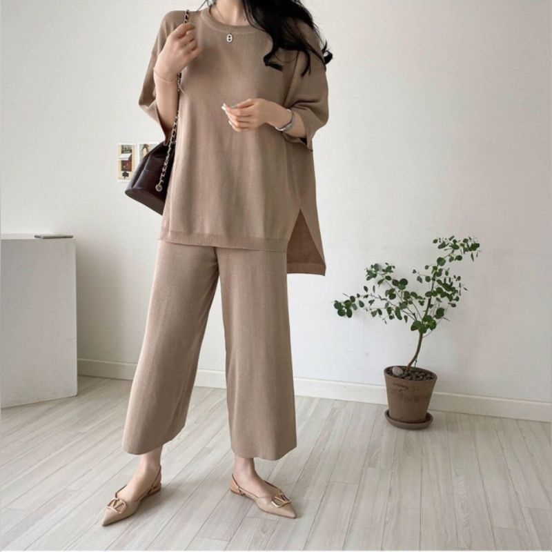 RESTOCK  ONESET KNIT RAJUT PREMIUM IMPORT BKK SET NAGITA IMPORT