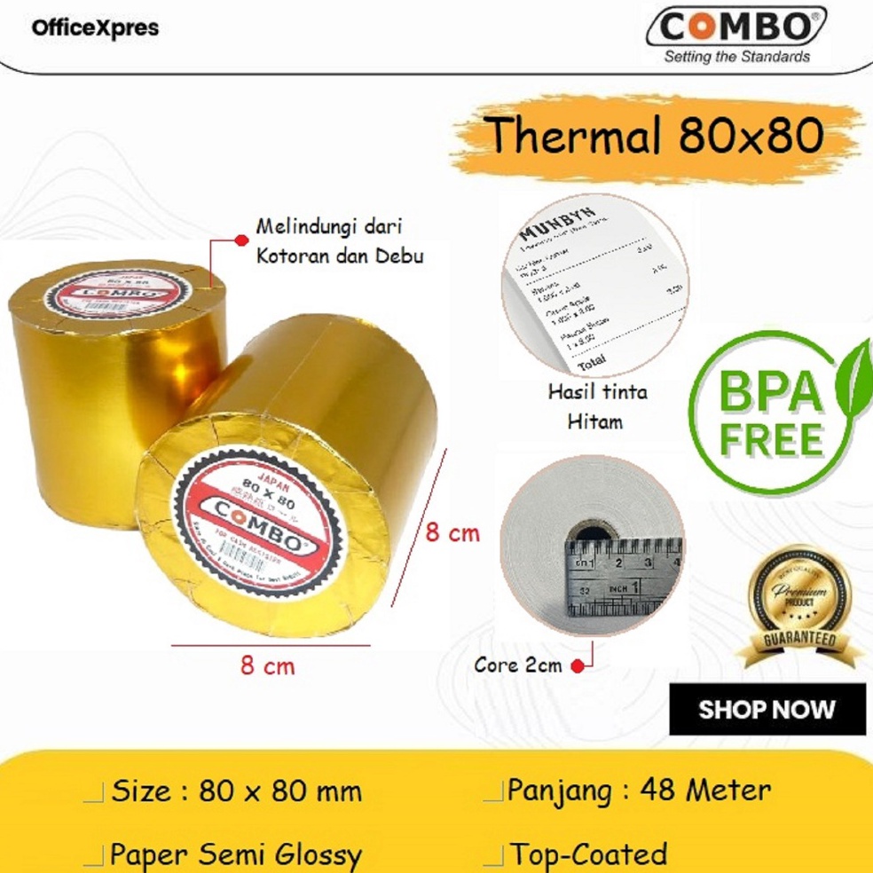 

Serba diskon Kertas Struk Kasir Kertas Thermal 8 x 8 Kertas Kasir Thermal Roll Combo